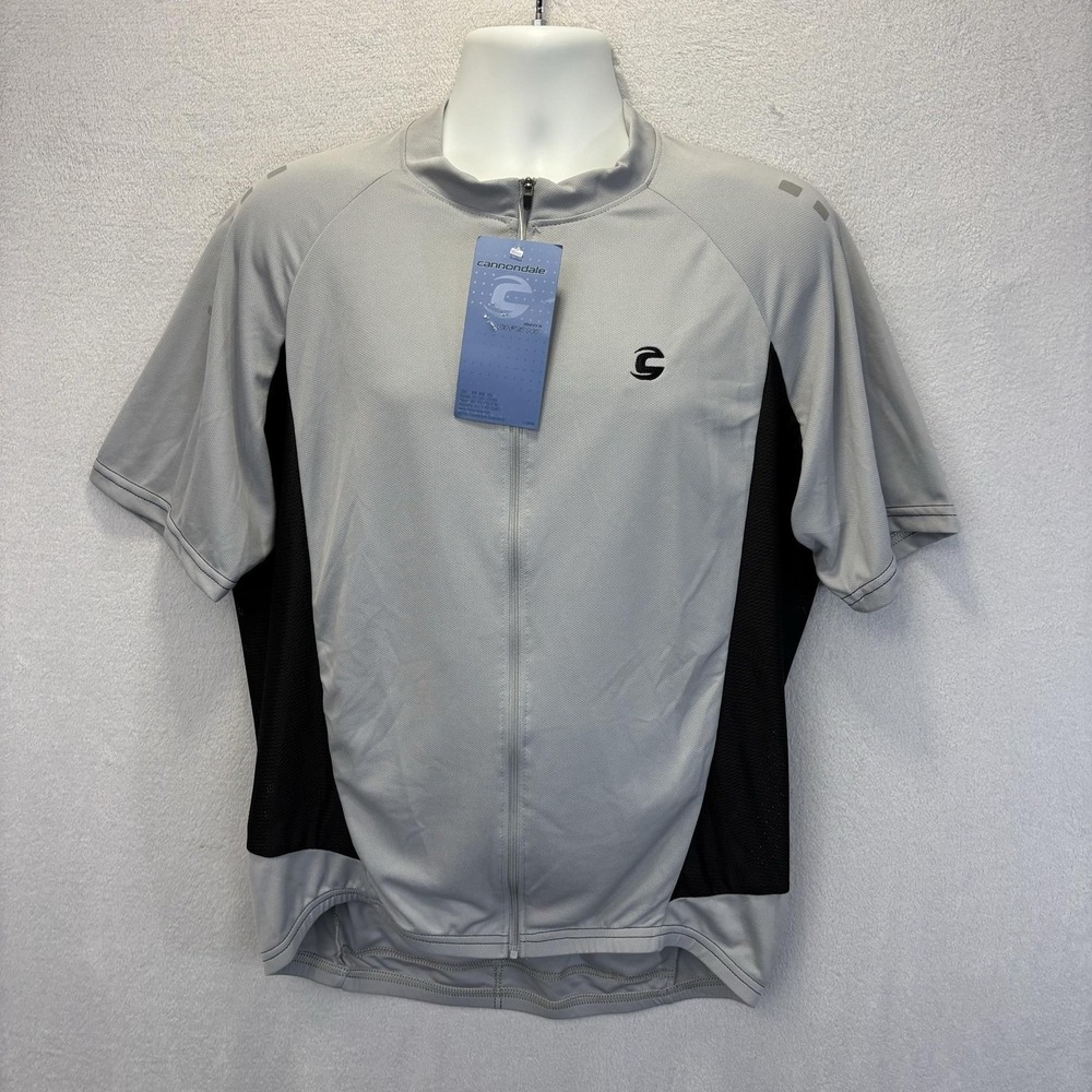 NWT Vintage Cannondale Velocity Mens XXL Cycling Jersey Gray USA Short Sleeve